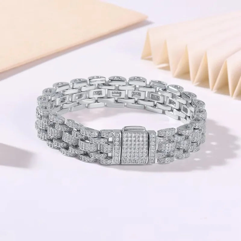 PFJ78 Heavy Rotation | Iced-Out VVS1 Moissanite Cuban Link Bracelet