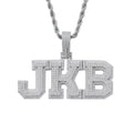 Iced Out Custom Block Letter Pendant | D Color VVS Moissanite in 925 Sterling Silver