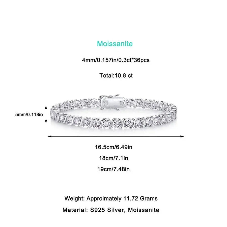 4mm Moissanite Tennis  Bracelet