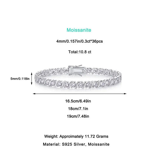 4mm Moissanite Tennis  Bracelet