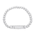 Luxury Iced Out Long Lock 8mm Gold Plated 925 Sterling Silver VVS1 Moissanite Knight Armor Link Chain Bracelet
