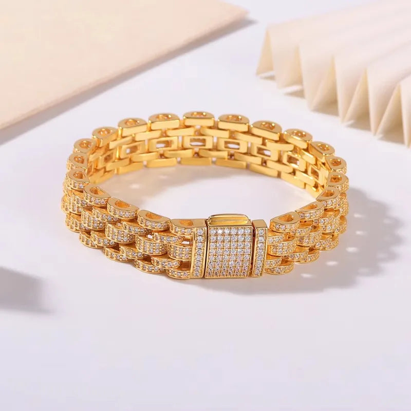 PFJ78 Heavy Rotation | Iced-Out VVS1 Moissanite Cuban Link Bracelet