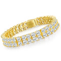 925 Sterling Silver VVS clarity D color Moissanite double roll tennis Link Bracelet