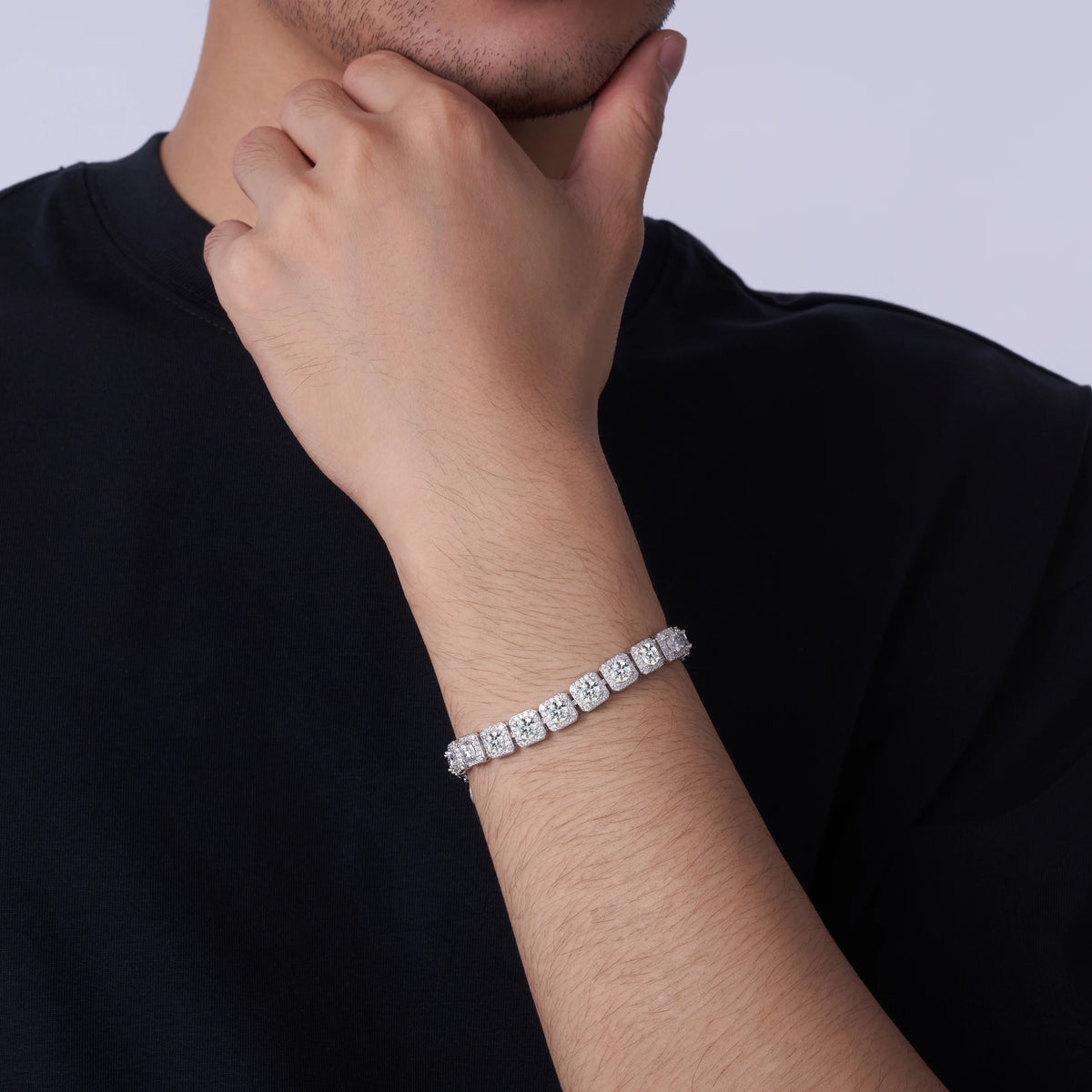 GRA Moissanite Hip-Hop Bracelet