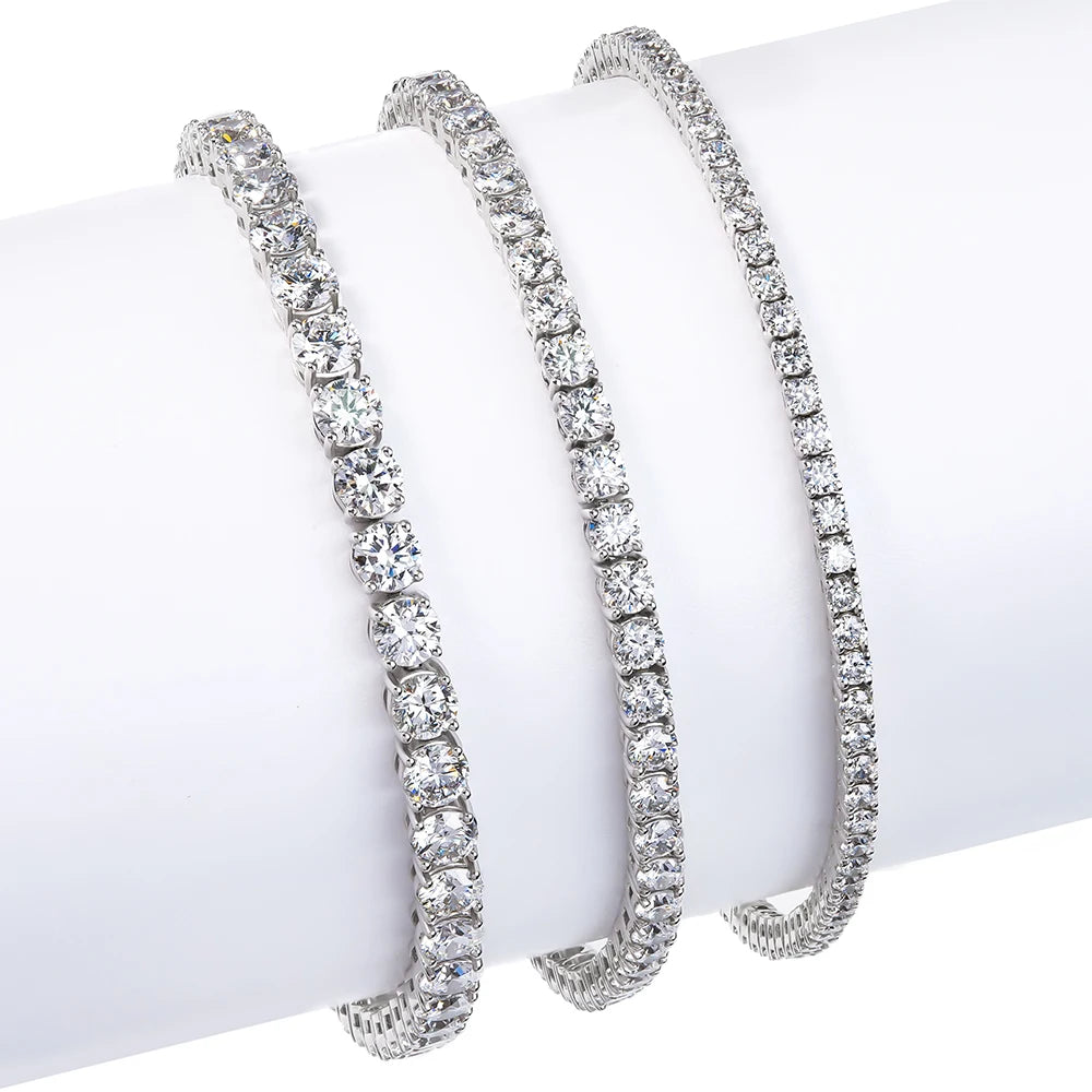 UPPER ECHELON CLASSIC Hpht Vvs1  Lab-Grown Diamond Tennis Bracelet in 92.5 Sterling Silver