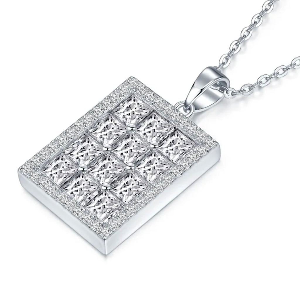 Radiant VVS1 Moissanite Pendant Necklace | 925 Sterling Silver | 18K Gold Plated | Pantoja Fine Jewelry