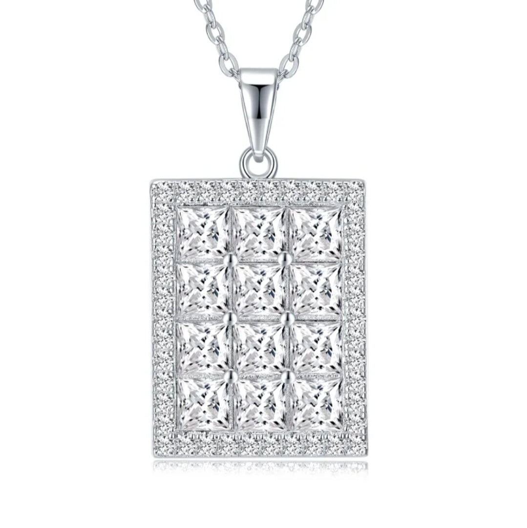 Radiant VVS1 Moissanite Pendant Necklace | 925 Sterling Silver | 18K Gold Plated | Pantoja Fine Jewelry