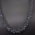 Pear-Shaped Brilliant-Cut Moissanite 925 Sterling Silver Tennis Necklace or Bracelet