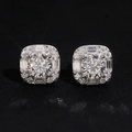 Moissanite Cluster Stud Earrings