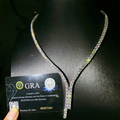 Bridal 4mm VVS Moissanite Tennis Chain Necklace in 925 Sterling Silver