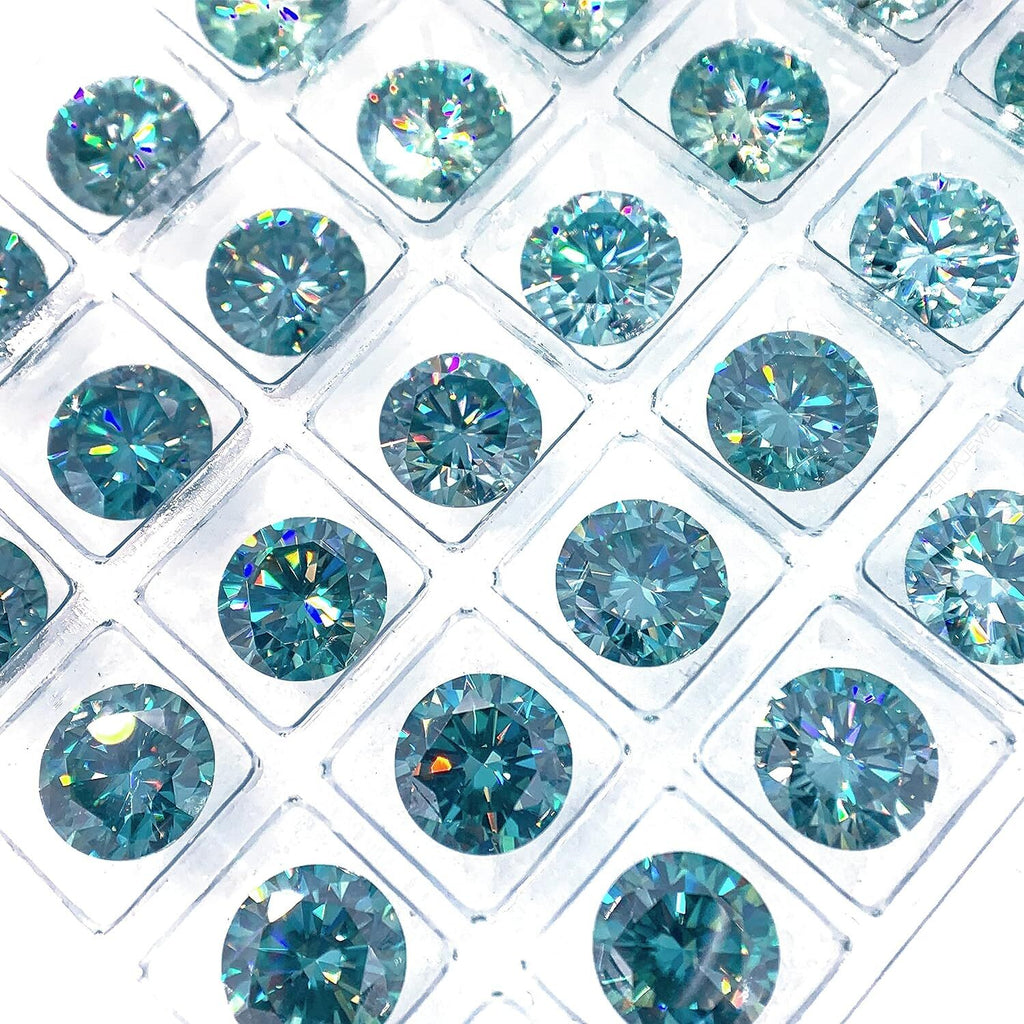 Royale blue & green-multi Cut Moissanite Bracelet in Sterling Silver